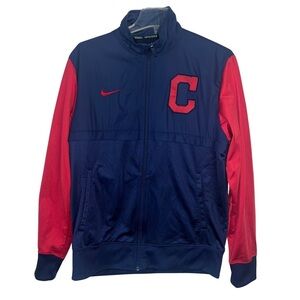 Nike Cleveland Guardians Full Zip Jacket Blue and Red Size Medium